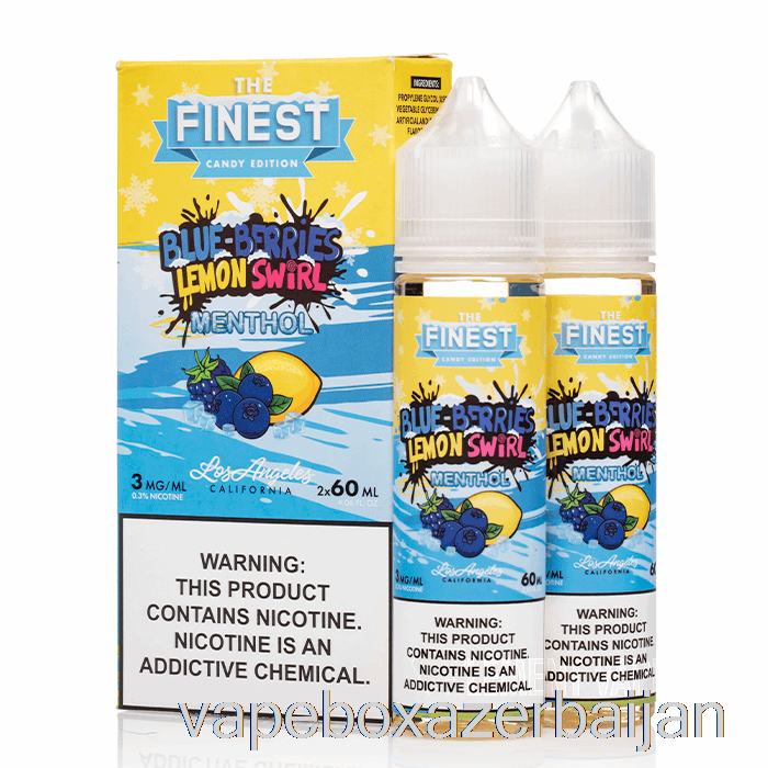 Vape Smoke Blue-Berries Lemon Swirl MENTHOL - The Finest Candy Edition - 120mL 6mg